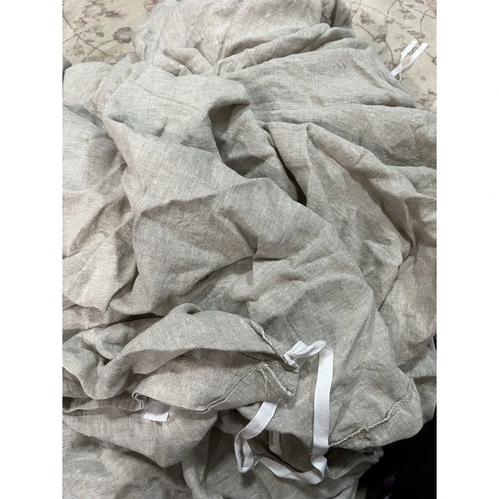 Quince 100% European Linen Duvet Cover ONLY (no Shams) King Cal King Toffee